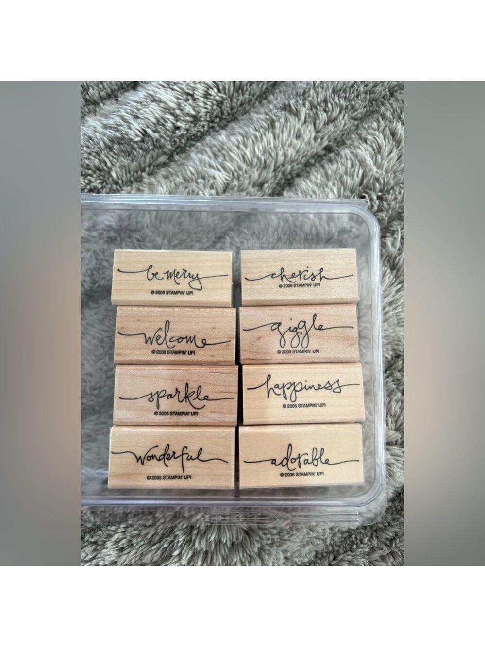 Stampin’ Up! Warm Words 2005 Set of 8 Stamps Retired